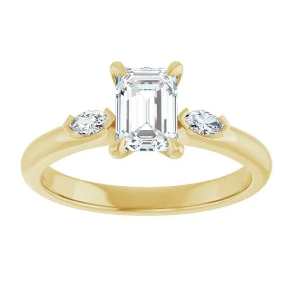 Claw-Prong Three-Stone Engagement Ring Image 3 Clater Jewelers Louisville, KY
