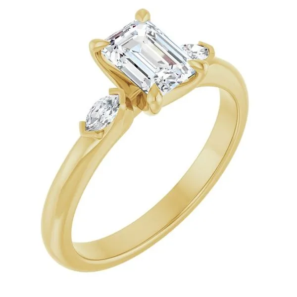 Claw-Prong Three-Stone Engagement Ring Jimmy Smith Jewelers Decatur, AL