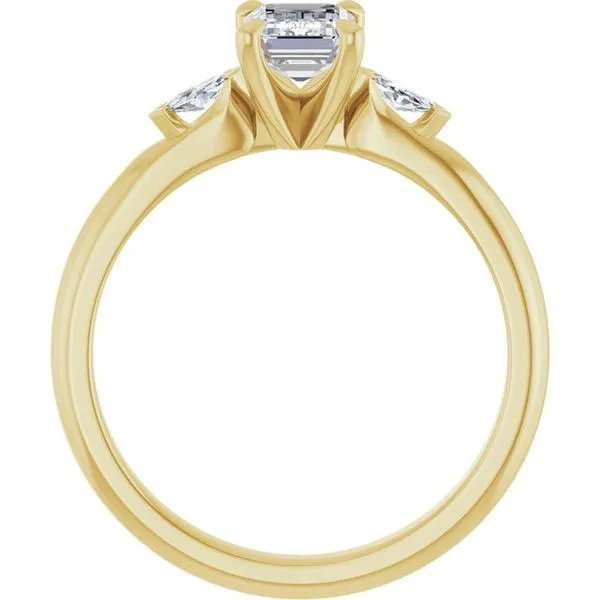 Claw-Prong Three-Stone Engagement Ring Image 2 Don's Jewelry & Design Washington, IA