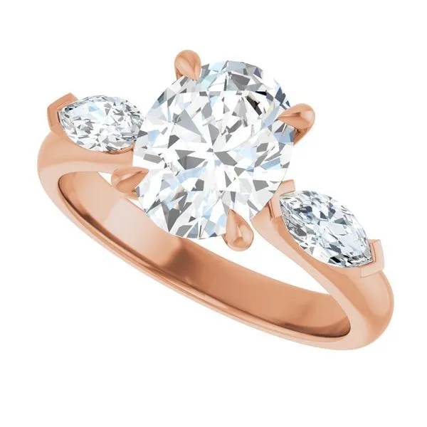 Claw-Prong Three-Stone Engagement Ring Image 5 Raleigh Diamond Fine Jewelry Raleigh, NC