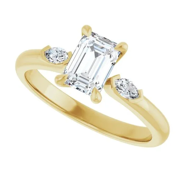 Claw-Prong Three-Stone Engagement Ring Image 5 Don's Jewelry & Design Washington, IA