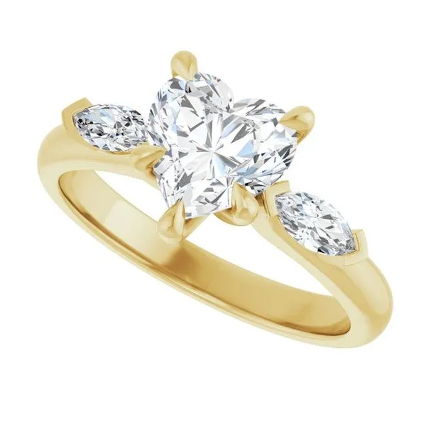 Claw-Prong Three-Stone Engagement Ring Image 5 J. Thomas Jewelers Rochester Hills, MI