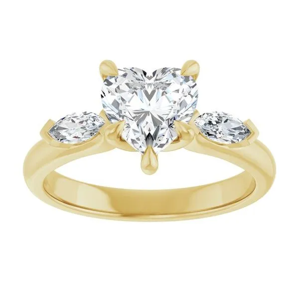 Claw-Prong Three-Stone Engagement Ring Image 3 Clater Jewelers Louisville, KY