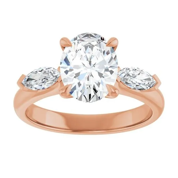 Claw-Prong Three-Stone Engagement Ring Image 3 House of Silva Wooster, OH