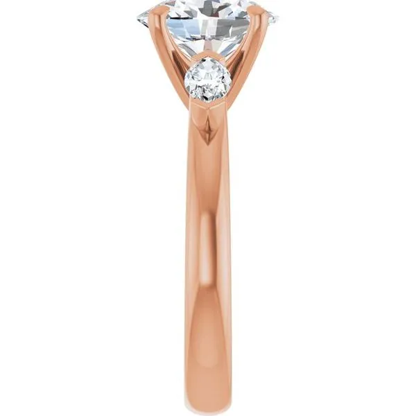 Claw-Prong Three-Stone Engagement Ring Image 4 Ocean View Jewelers Millville, DE