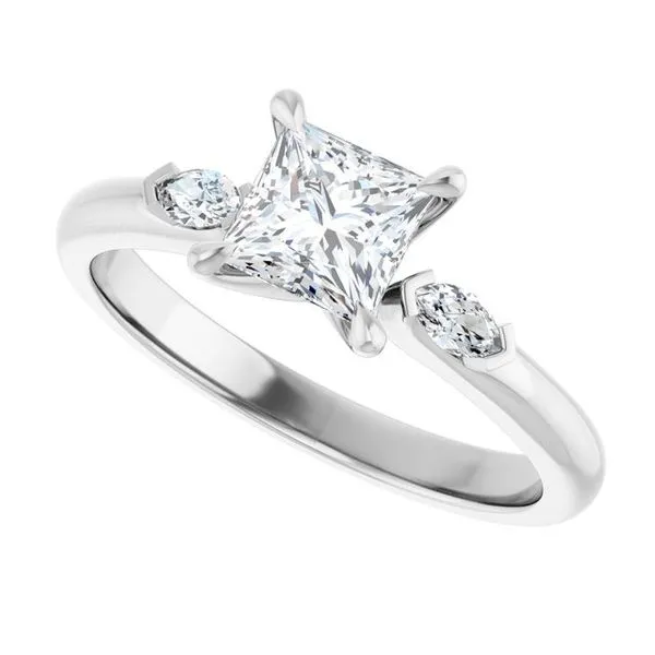 Claw-Prong Three-Stone Engagement Ring Image 5 Clater Jewelers Louisville, KY