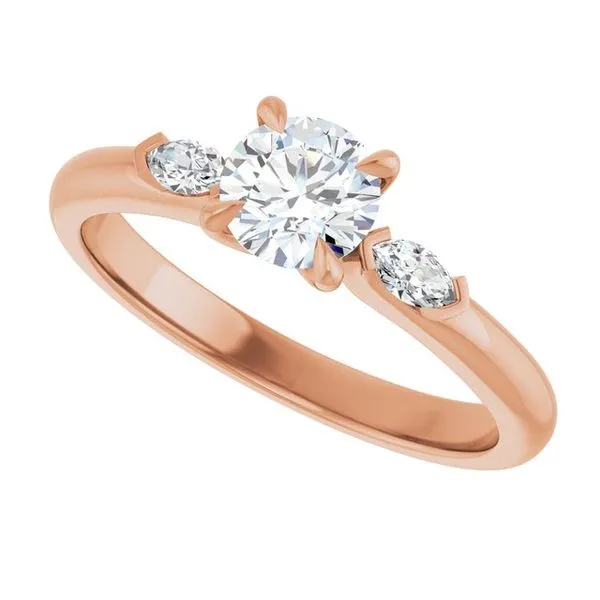 Claw-Prong Three-Stone Engagement Ring Image 5 Paul James Jewelers Angels Camp, CA