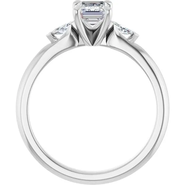 Claw-Prong Three-Stone Engagement Ring Image 2 Northwood Jewelers Northwood, OH