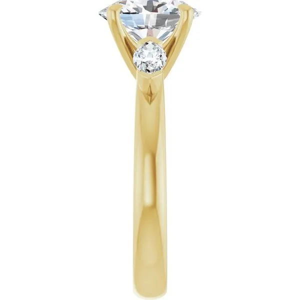 Claw-Prong Three-Stone Engagement Ring Image 4 J. Thomas Jewelers Rochester Hills, MI