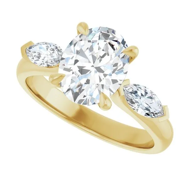 Claw-Prong Three-Stone Engagement Ring Image 5 Morin Jewelers Southbridge, MA