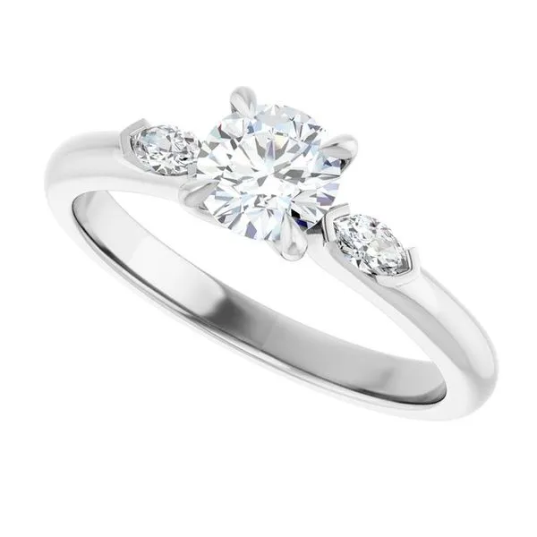 Claw-Prong Three-Stone Engagement Ring Image 5 Paul James Jewelers Angels Camp, CA