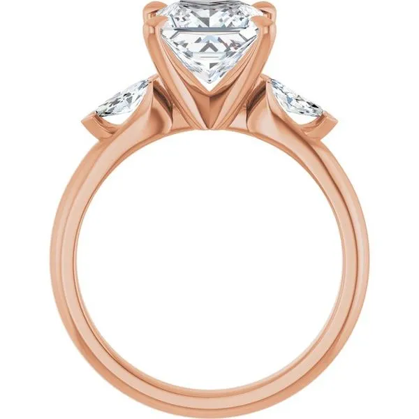 Claw-Prong Three-Stone Engagement Ring Image 2 J. West Jewelers Round Rock, TX