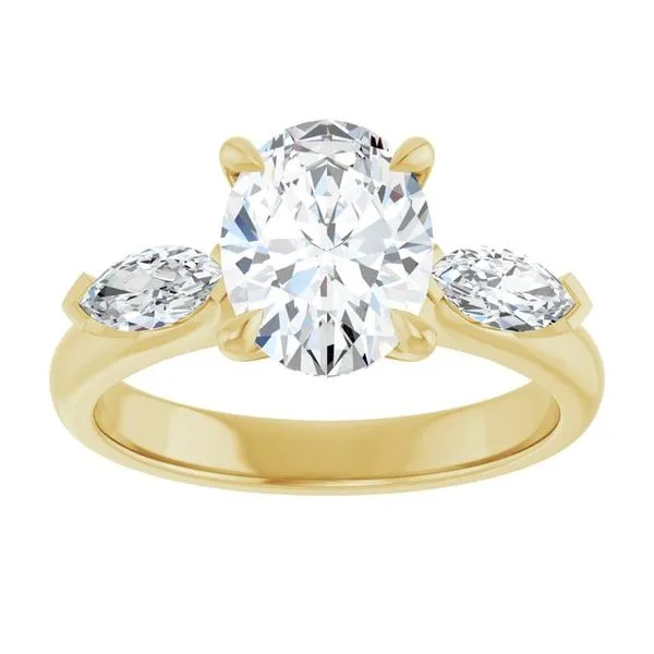 Claw-Prong Three-Stone Engagement Ring Image 3 Raleigh Diamond Fine Jewelry Raleigh, NC