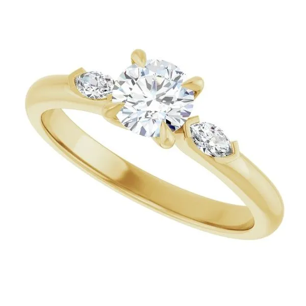 Claw-Prong Three-Stone Engagement Ring Image 5 Clater Jewelers Louisville, KY