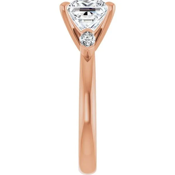 Claw-Prong Three-Stone Engagement Ring Image 4 Stuart Benjamin & Co. Jewelry Designs San Diego, CA