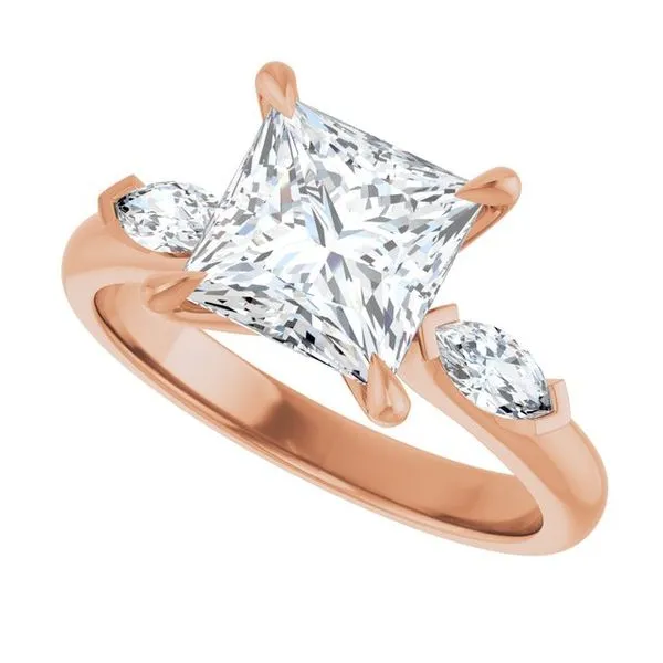 Claw-Prong Three-Stone Engagement Ring Image 5 The Jewelry Source El Segundo, CA