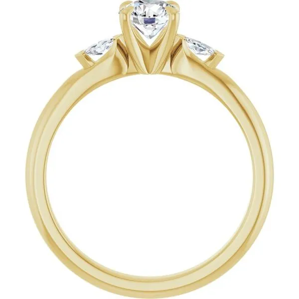 Claw-Prong Three-Stone Engagement Ring Image 2 JF Jones Jewelers Rochester, NY