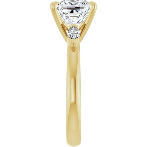 Claw-Prong Three-Stone Engagement Ring Image 4 J. West Jewelers Round Rock, TX