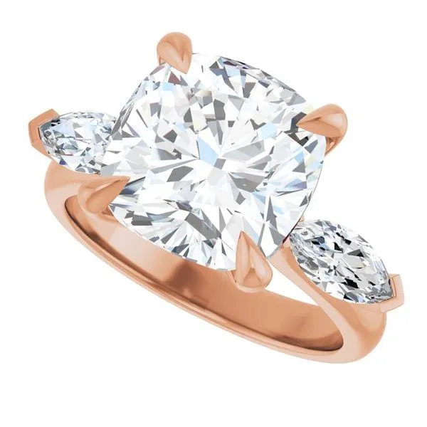 Claw-Prong Three-Stone Engagement Ring Image 5 Jimmy Smith Jewelers Decatur, AL