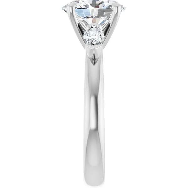 Claw-Prong Three-Stone Engagement Ring Image 4 House of Silva Wooster, OH
