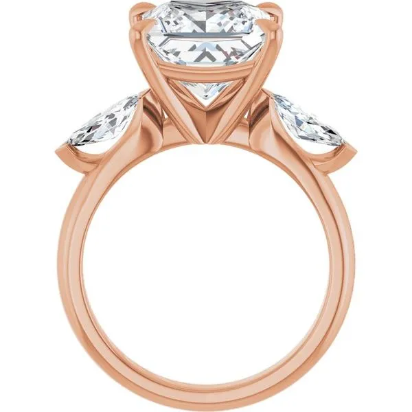 Claw-Prong Three-Stone Engagement Ring Image 2 The Jewelry Source El Segundo, CA