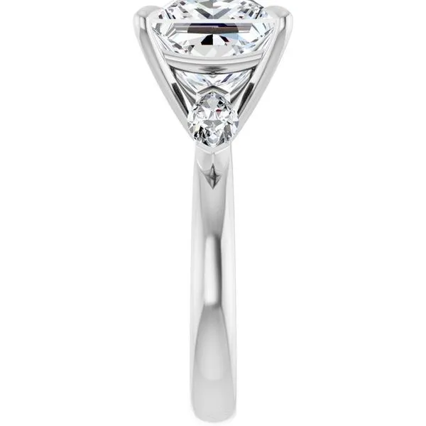 Claw-Prong Three-Stone Engagement Ring Image 4 Don's Jewelry & Design Washington, IA