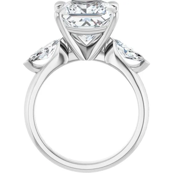 Claw-Prong Three-Stone Engagement Ring Image 2 Shipley's Fine Jewelry Hampstead, MD