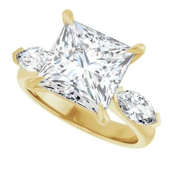 Claw-Prong Three-Stone Engagement Ring Image 5 JF Jones Jewelers Rochester, NY