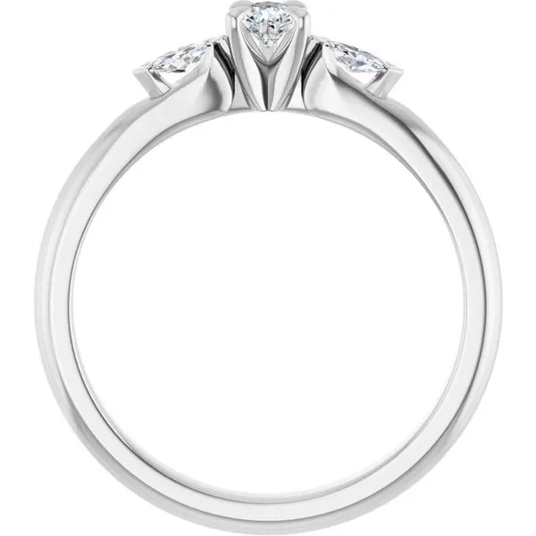 Claw-Prong Three-Stone Engagement Ring Image 2 Futer Bros Jewelers York, PA