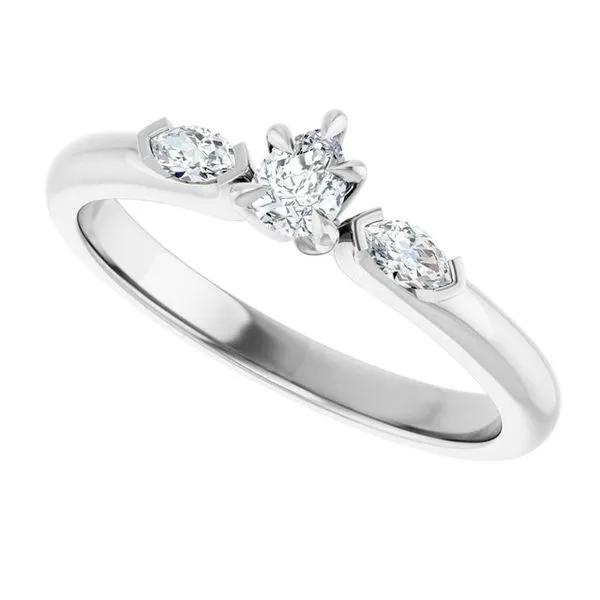 Claw-Prong Three-Stone Engagement Ring Image 5 Jimmy Smith Jewelers Decatur, AL