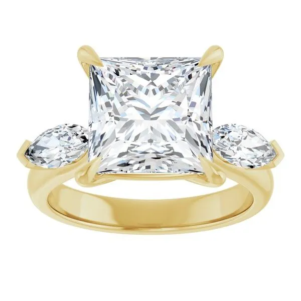 Claw-Prong Three-Stone Engagement Ring Image 3 Paul James Jewelers Angels Camp, CA