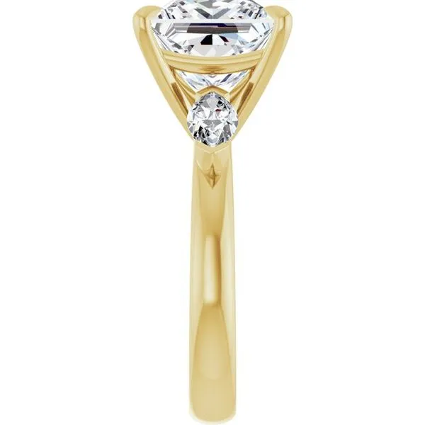 Claw-Prong Three-Stone Engagement Ring Image 4 Arezzo Jewelers Elmwood Park, IL