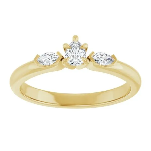 Claw-Prong Three-Stone Engagement Ring Image 3 Morin Jewelers Southbridge, MA