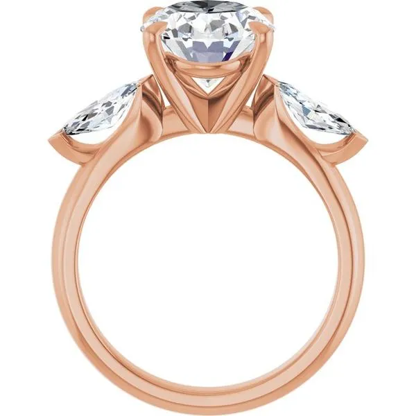 Claw-Prong Three-Stone Engagement Ring Image 2 Jimmy Smith Jewelers Decatur, AL