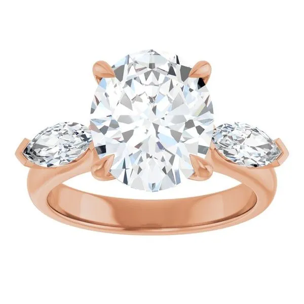 Claw-Prong Three-Stone Engagement Ring Image 3 Futer Bros Jewelers York, PA