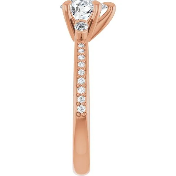 Claw-Prong Three-Stone Engagement Ring Image 4 Raleigh Diamond Fine Jewelry Raleigh, NC