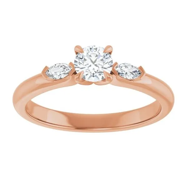 Claw-Prong Three-Stone Engagement Ring Image 3 Virtus Collective Newport Beach , CA
