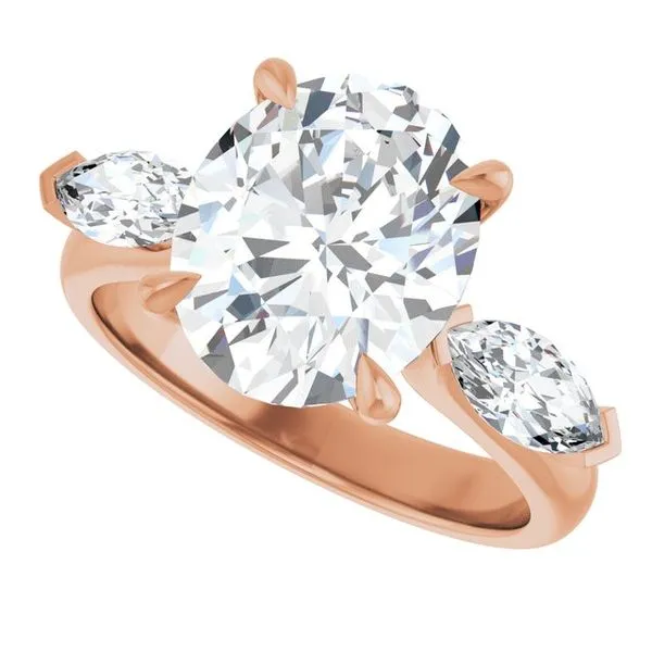 Claw-Prong Three-Stone Engagement Ring Image 5 Michael Szwed Jewelers Longmeadow, MA