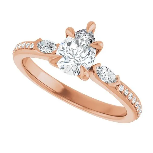 Claw-Prong Three-Stone Engagement Ring Image 5 Vulcan's Forge LLC KANSAS CITY, MO