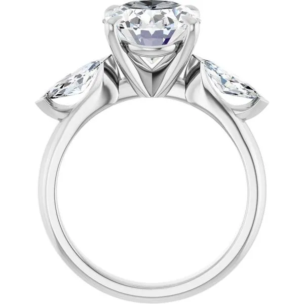 Claw-Prong Three-Stone Engagement Ring Image 2 Vulcan's Forge LLC KANSAS CITY, MO