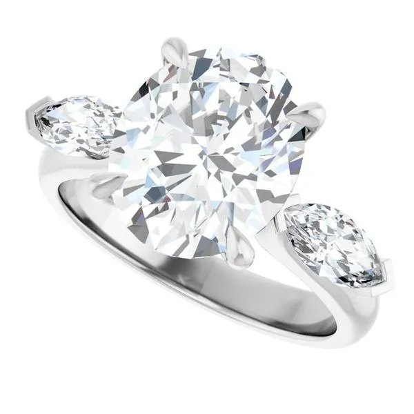 Claw-Prong Three-Stone Engagement Ring Image 5 Mark Jewellers La Crosse, WI