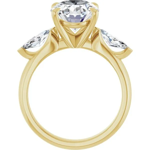 Claw-Prong Three-Stone Engagement Ring Image 2 Paul James Jewelers Angels Camp, CA
