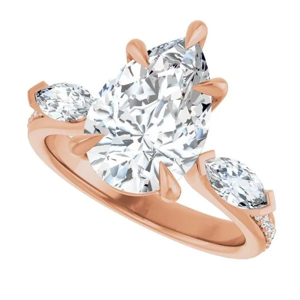 Claw-Prong Three-Stone Engagement Ring Image 5 Mark Jewellers La Crosse, WI