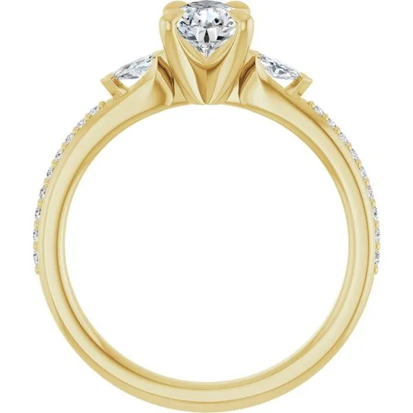 Claw-Prong Three-Stone Engagement Ring Image 2 JF Jones Jewelers Rochester, NY
