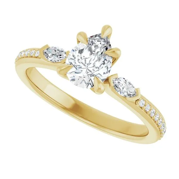 Claw-Prong Three-Stone Engagement Ring Image 5 Raleigh Diamond Fine Jewelry Raleigh, NC