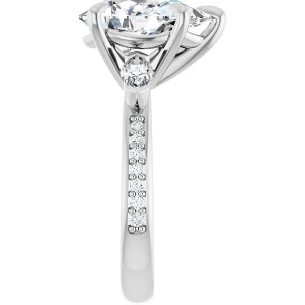 Claw-Prong Three-Stone Engagement Ring Image 4 Arezzo Jewelers Elmwood Park, IL