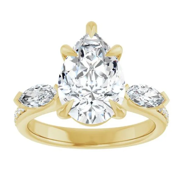 Claw-Prong Three-Stone Engagement Ring Image 3 Mark Jewellers La Crosse, WI