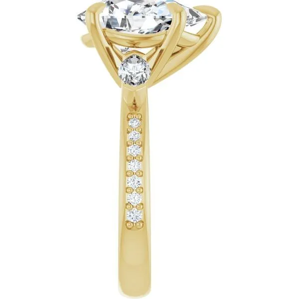 Claw-Prong Three-Stone Engagement Ring Image 4 Clater Jewelers Louisville, KY