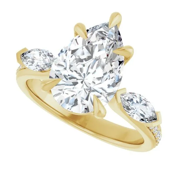 Claw-Prong Three-Stone Engagement Ring Image 5 Mark Jewellers La Crosse, WI