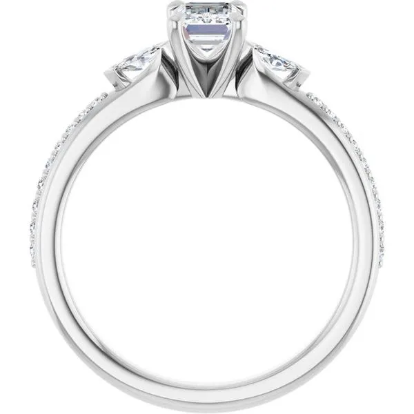 Claw-Prong Three-Stone Engagement Ring Image 2 Shipley's Fine Jewelry Hampstead, MD
